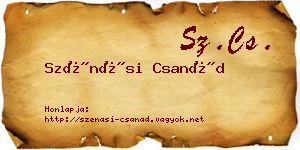 Szénási Csanád névjegykártya