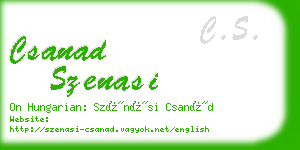 csanad szenasi business card